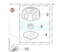 Bouchon D'éssence Pour Moteur Loncin / Rato (0001000233)