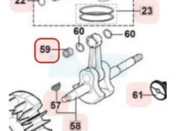 Roulement D'axe De Piston Pour Tronçonneuse Maruyama (M031360)