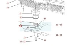 Support De Lame Pour Débroussailleuse Autoportée Roques & Lecoeur (S532098212013)